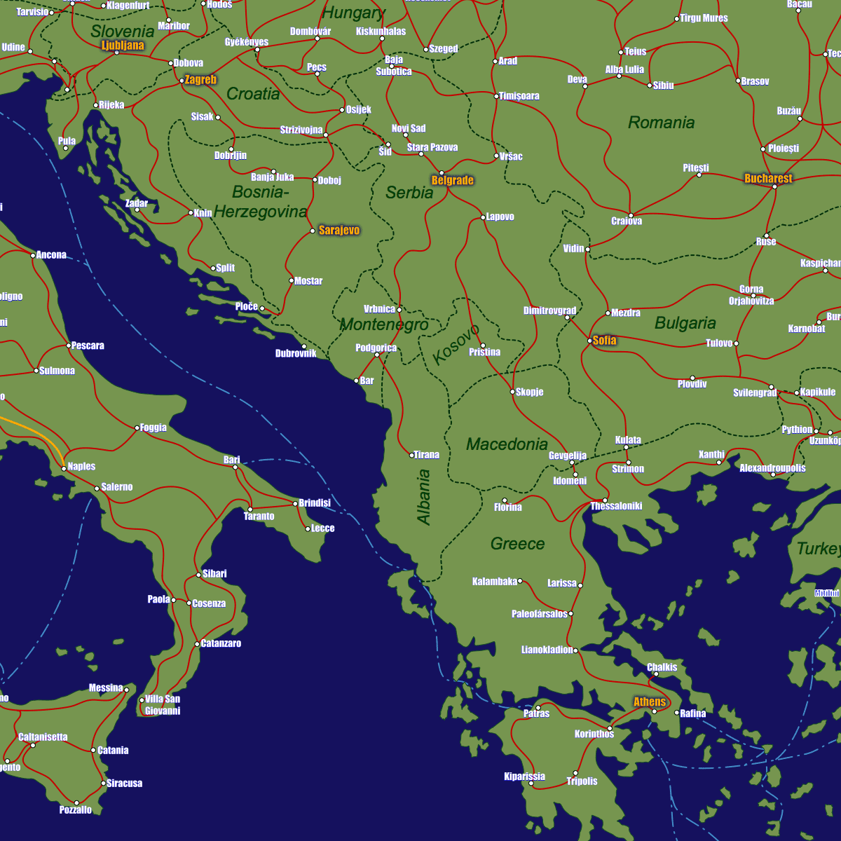 Belgium Rail Map