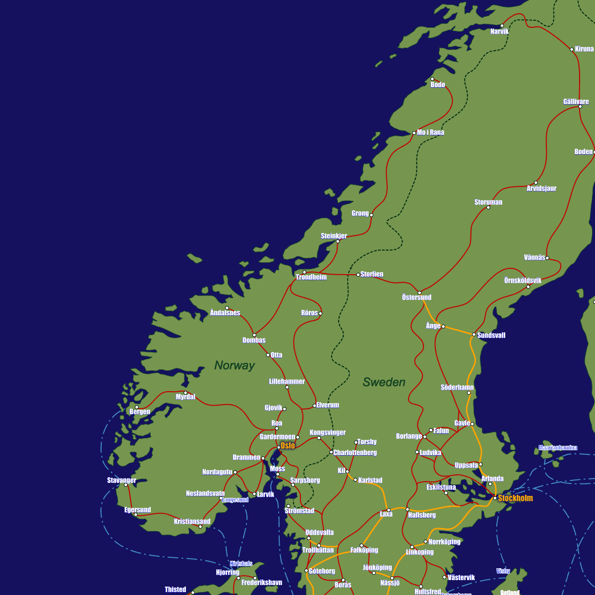 Belgium Rail Map