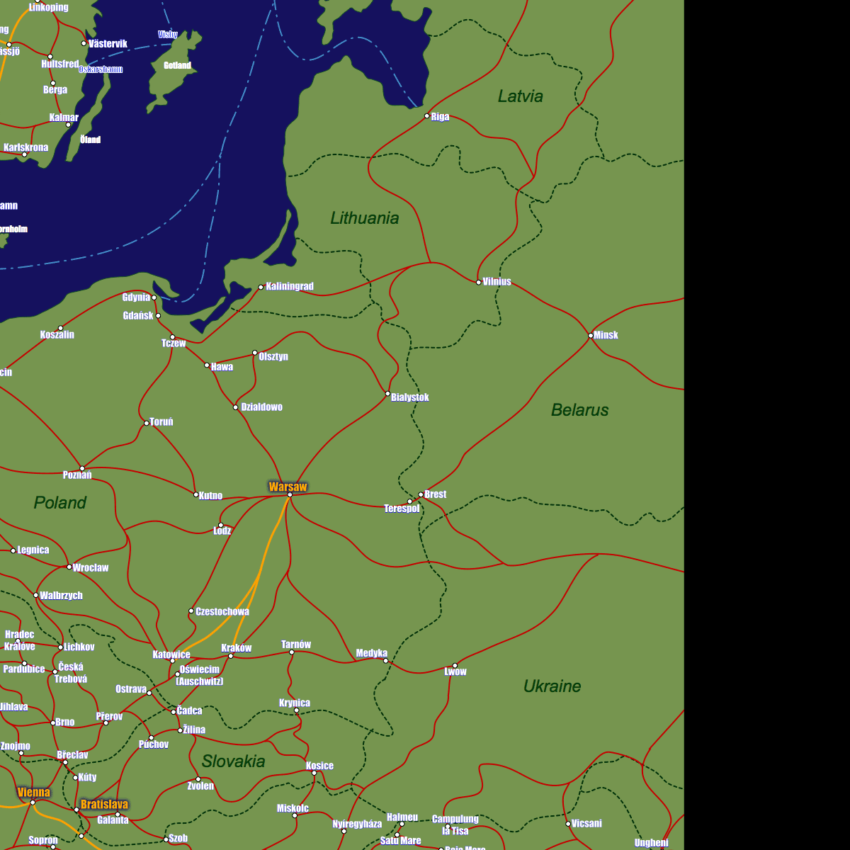 Belgium Rail Map