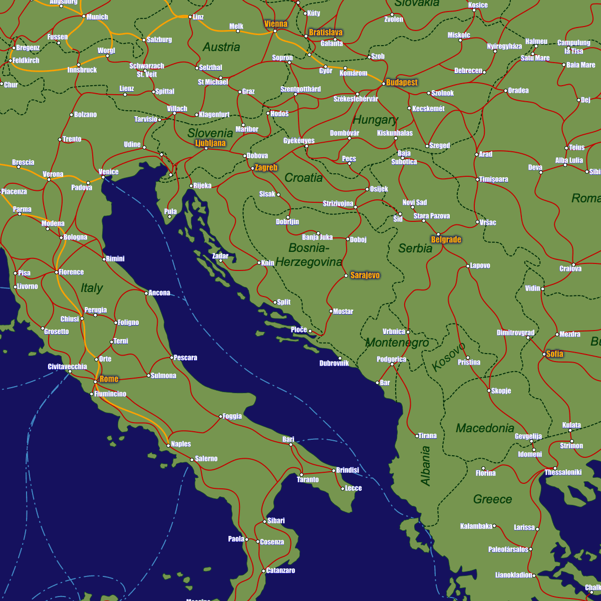 Belgium Rail Map