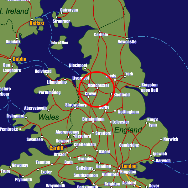 Manchester Uk Europe Map