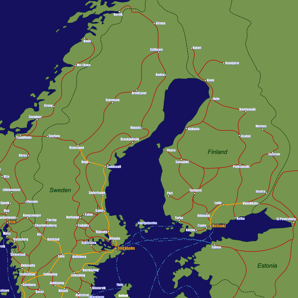Belgium Rail Map