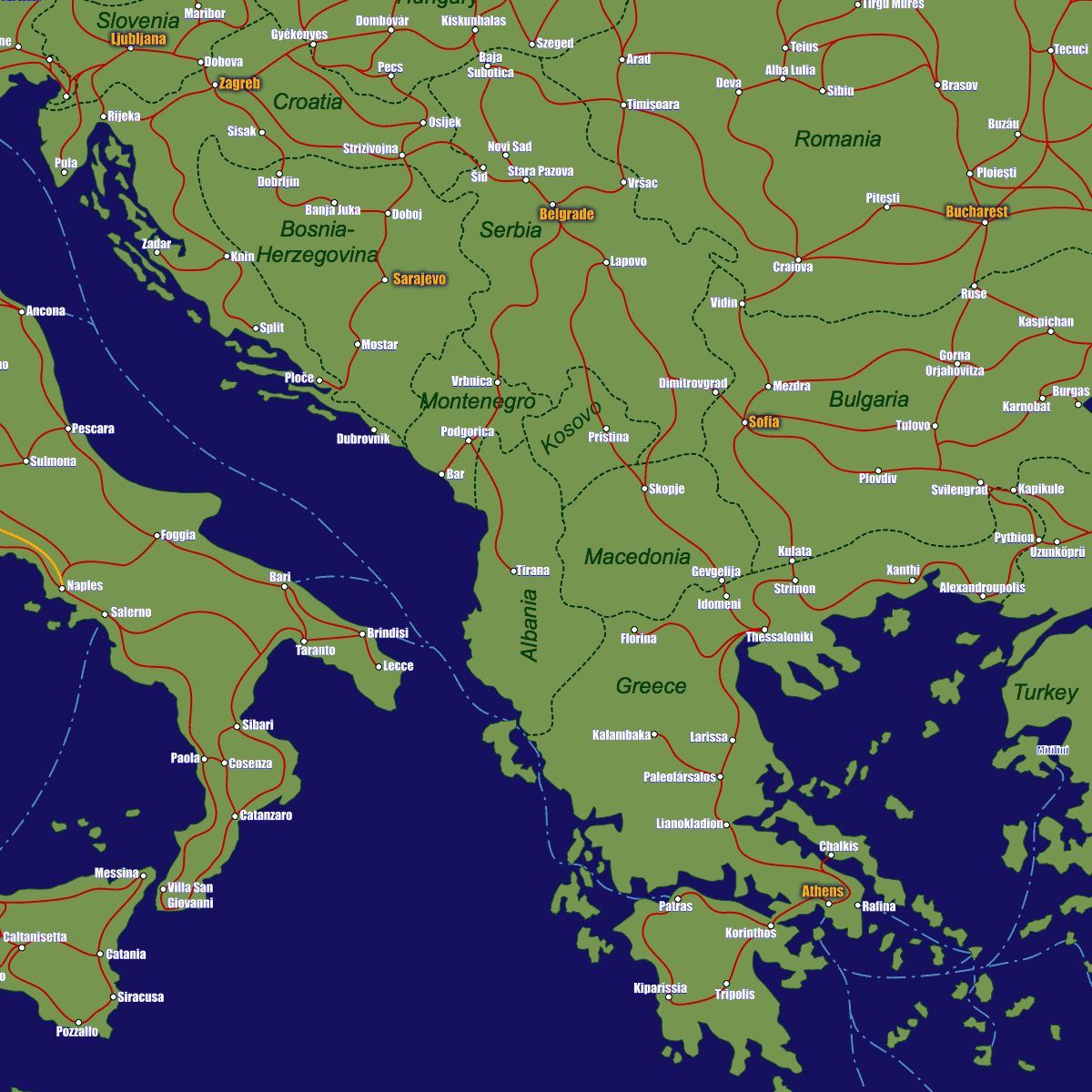 Belgium Rail Map