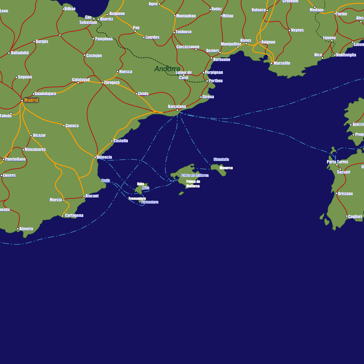 Belgium Rail Map