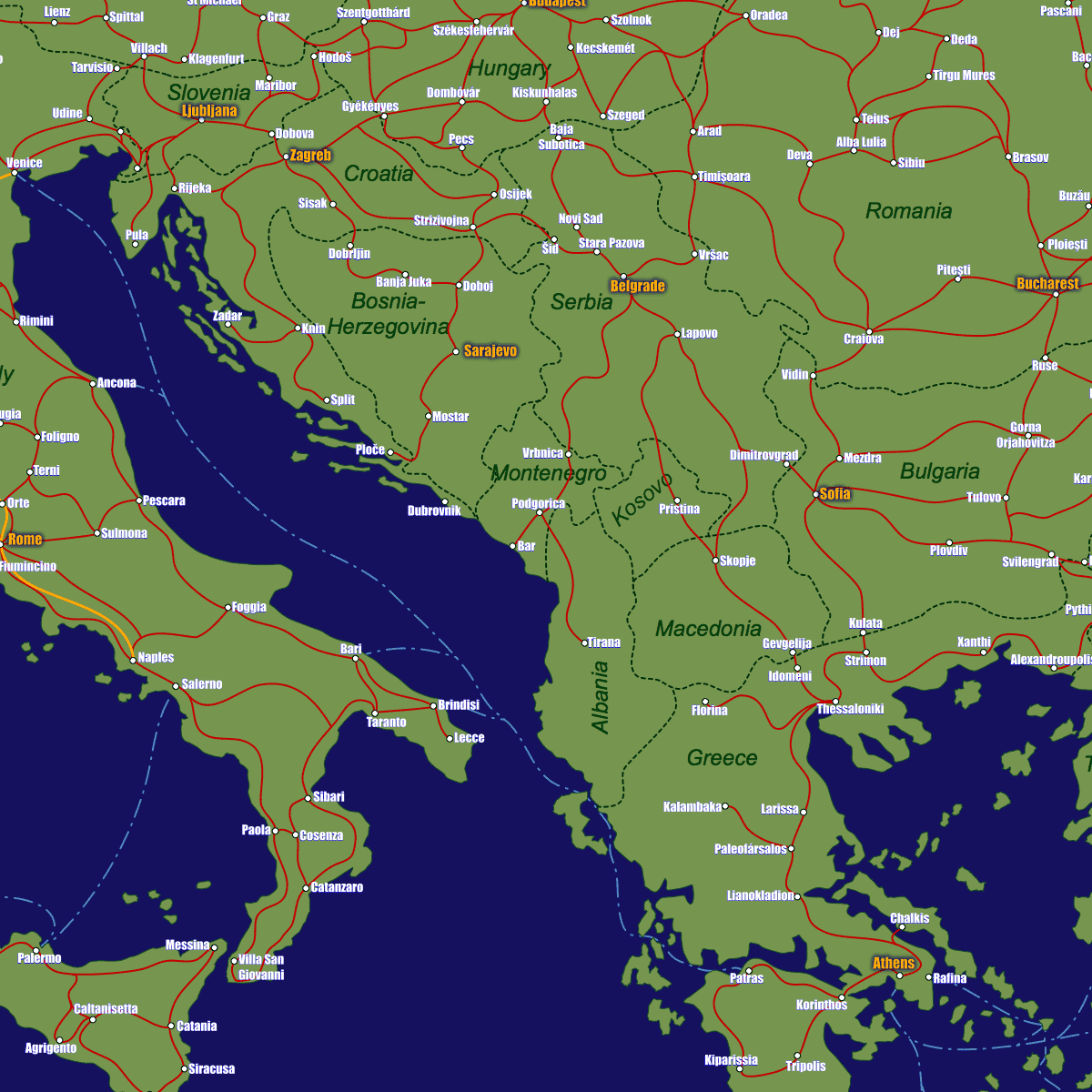 Belgium Rail Map