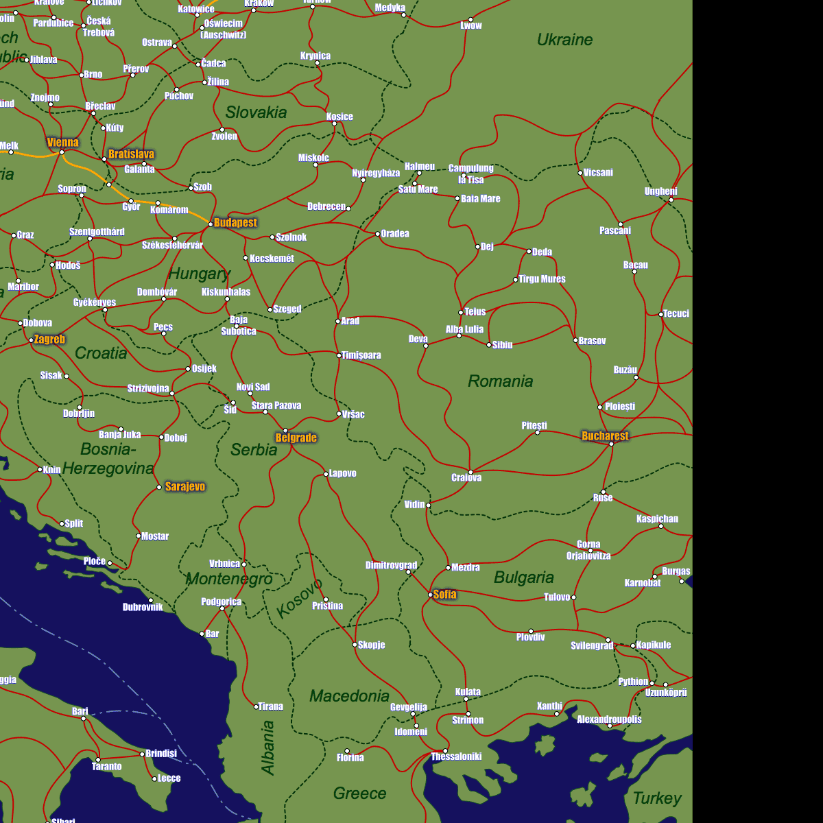 Belgium Rail Map