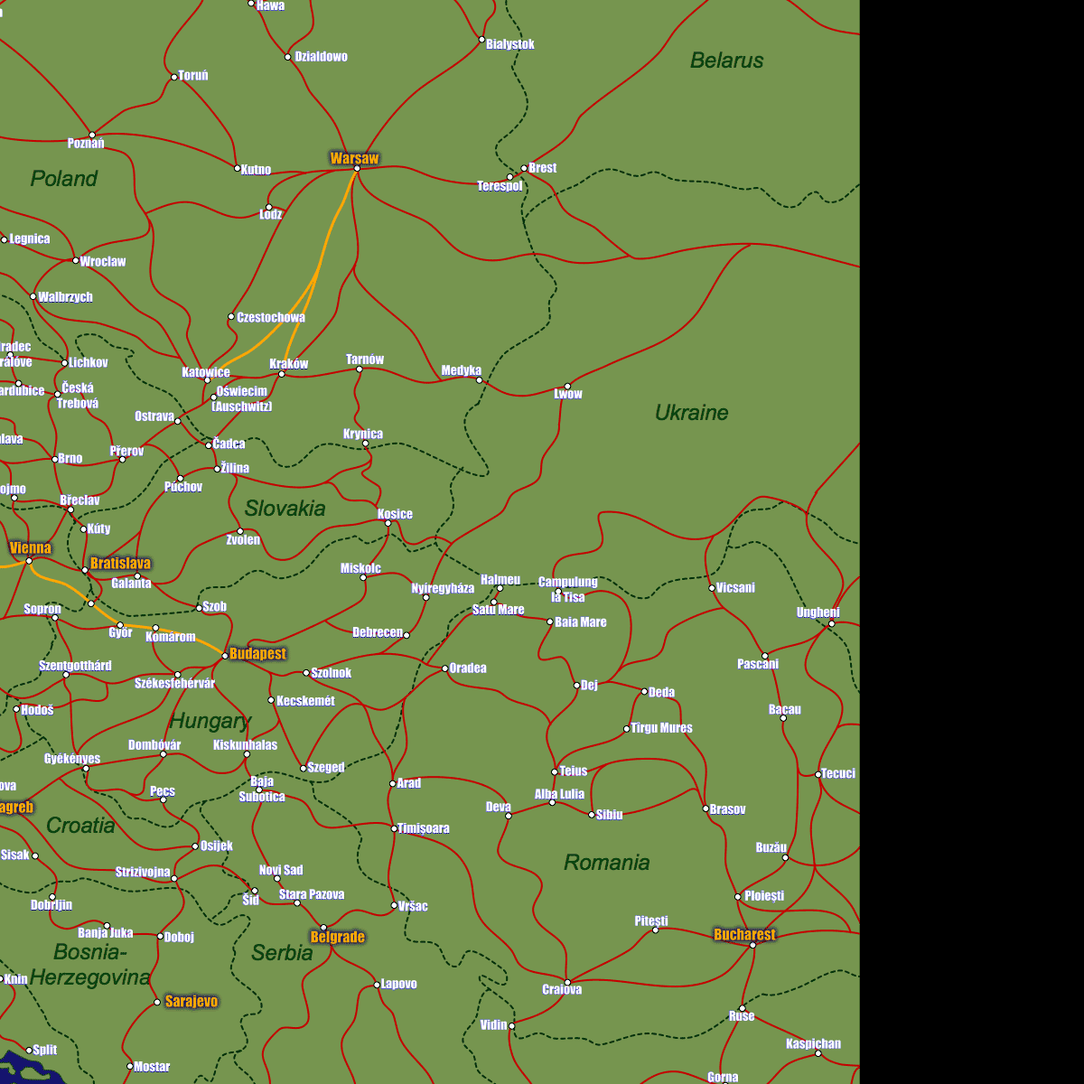 Belgium Rail Map